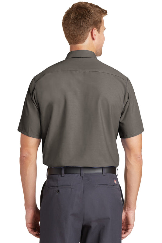 Red Kap Long Size Short Sleeve Industrial Work Shirt SP24LONG Grey
