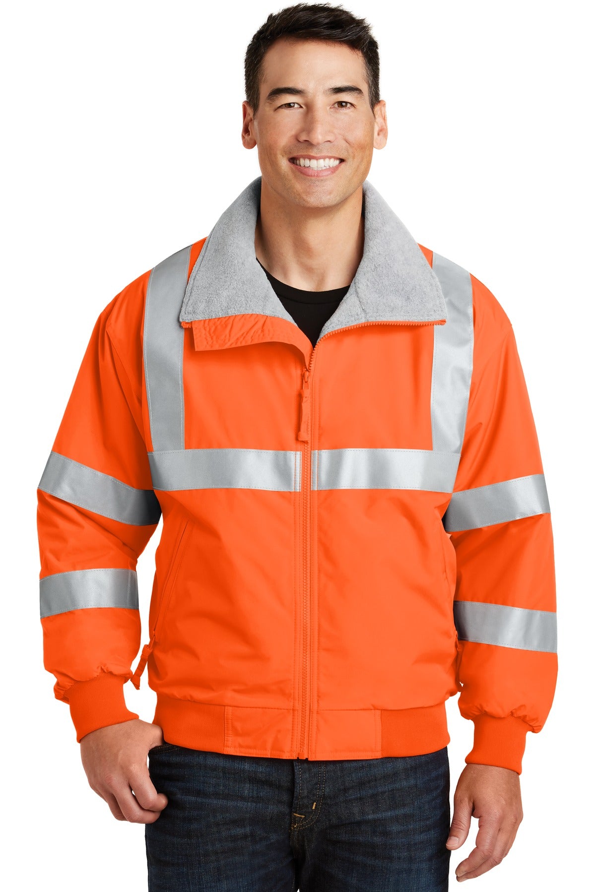 Port Authority Enhanced Visibility Challenger Jacket with Reflective Taping SRJ754 Safety Orange/ Reflective