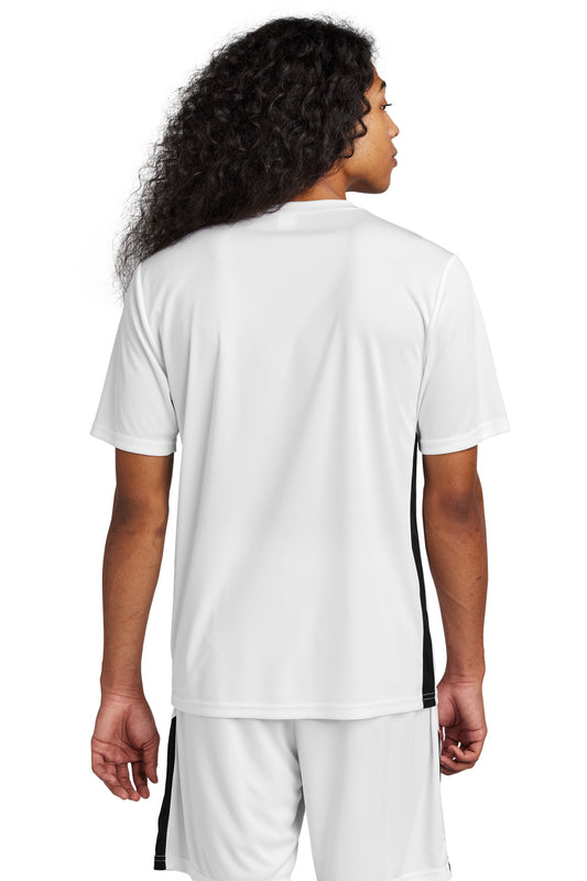 Sport-Tek Competitor United V-Neck ST101 White/ Black