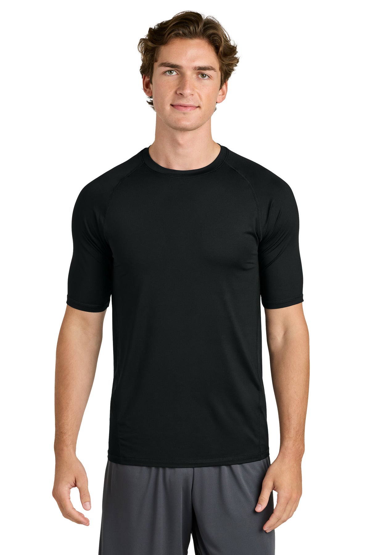 Sport-Tek PosiCharge Compression 1/2-Sleeve Tee ST120 Black