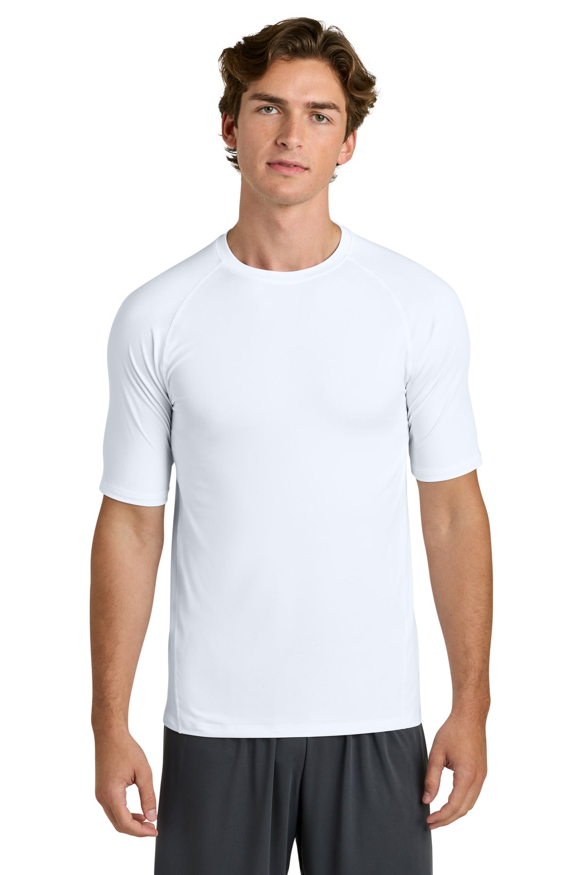 Sport-Tek PosiCharge Compression 1/2-Sleeve Tee ST120 White