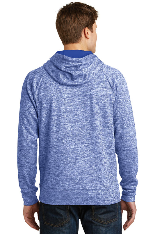 Sport-Tek PosiCharge Electric Heather Fleece Hooded Pullover. ST225 True Royal Electric