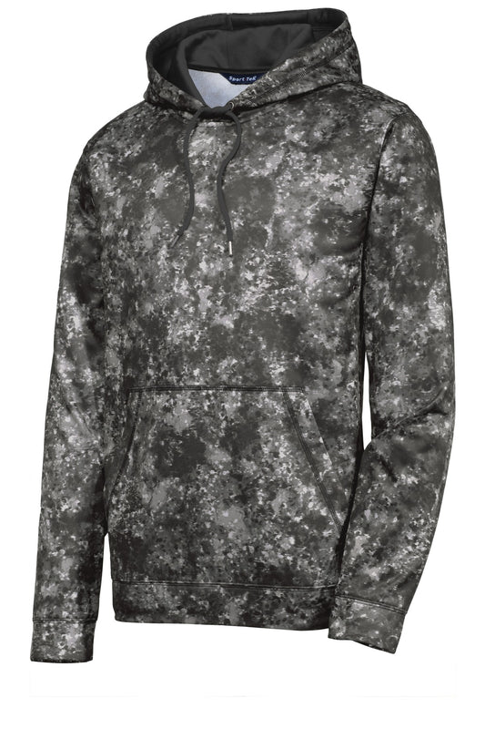 Sport-Tek Sport-Wick Mineral Freeze Fleece Hooded Pullover. ST230 Black