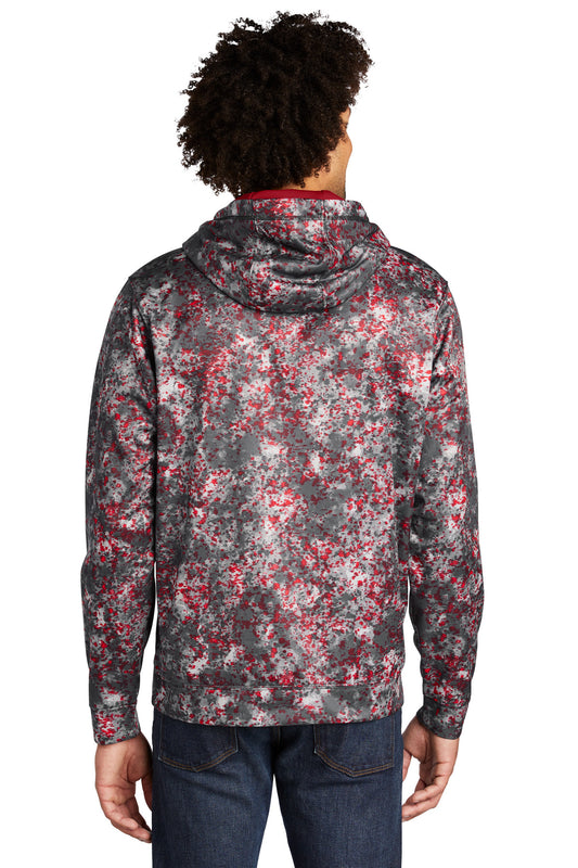 Sport-Tek Sport-Wick Mineral Freeze Fleece Hooded Pullover. ST230 Deep Red