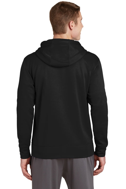 Sport-Tek Sport-Wick Fleece Full-Zip Hooded Jacket. ST238 Black