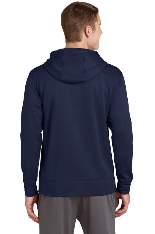 Sport-Tek Sport-Wick Fleece Full-Zip Hooded Jacket. ST238 Navy