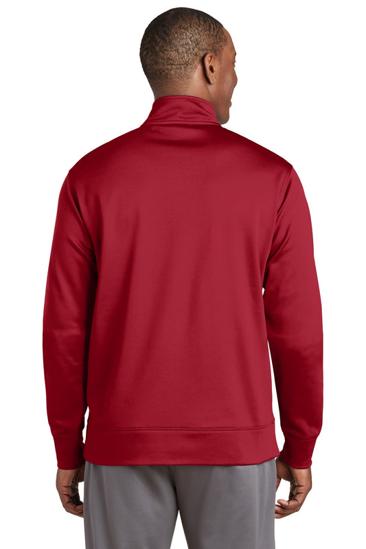 Sport-Tek Sport-Wick Fleece Full-Zip Jacket. ST241 Deep Red