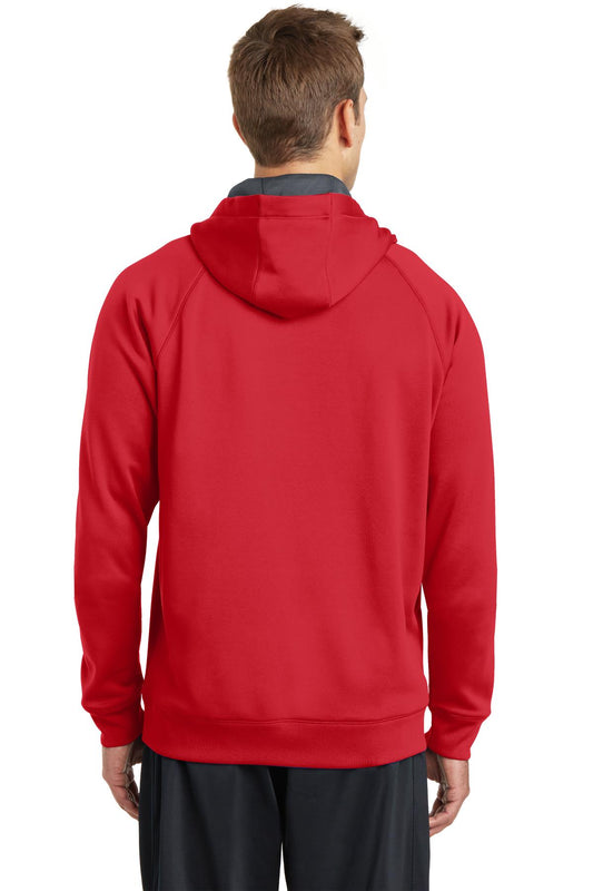 Sport-Tek Tech Fleece Hooded Sweatshirt. ST250 True Red