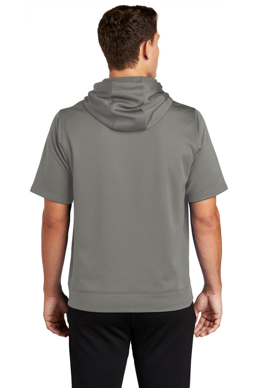Sport-Tek Sport-Wick Fleece Short Sleeve Hooded Pullover. ST251 Dark Smoke Grey