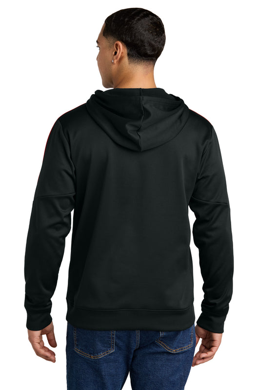 Sport-Tek Sport-Wick Fleece United Pullover Hoodie ST255 Black/ Deep Red