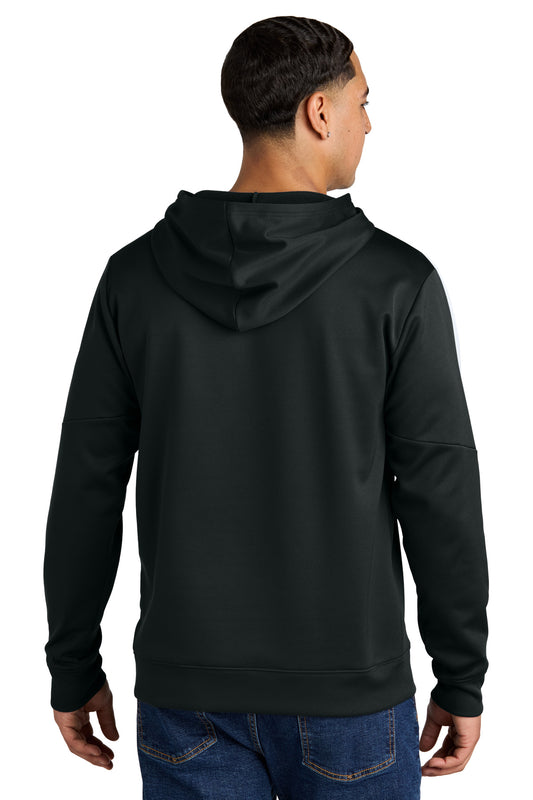 Sport-Tek Sport-Wick Fleece United Pullover Hoodie ST255 Black/ White