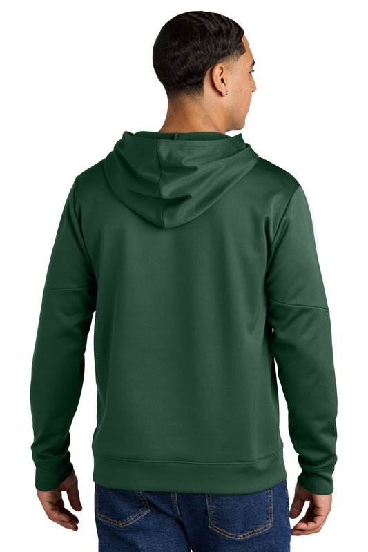 Sport-Tek Sport-Wick Fleece United Pullover Hoodie ST255 Forest Green/ White