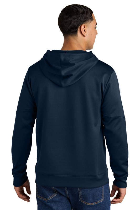 Sport-Tek Sport-Wick Fleece United Pullover Hoodie ST255 Navy/ White