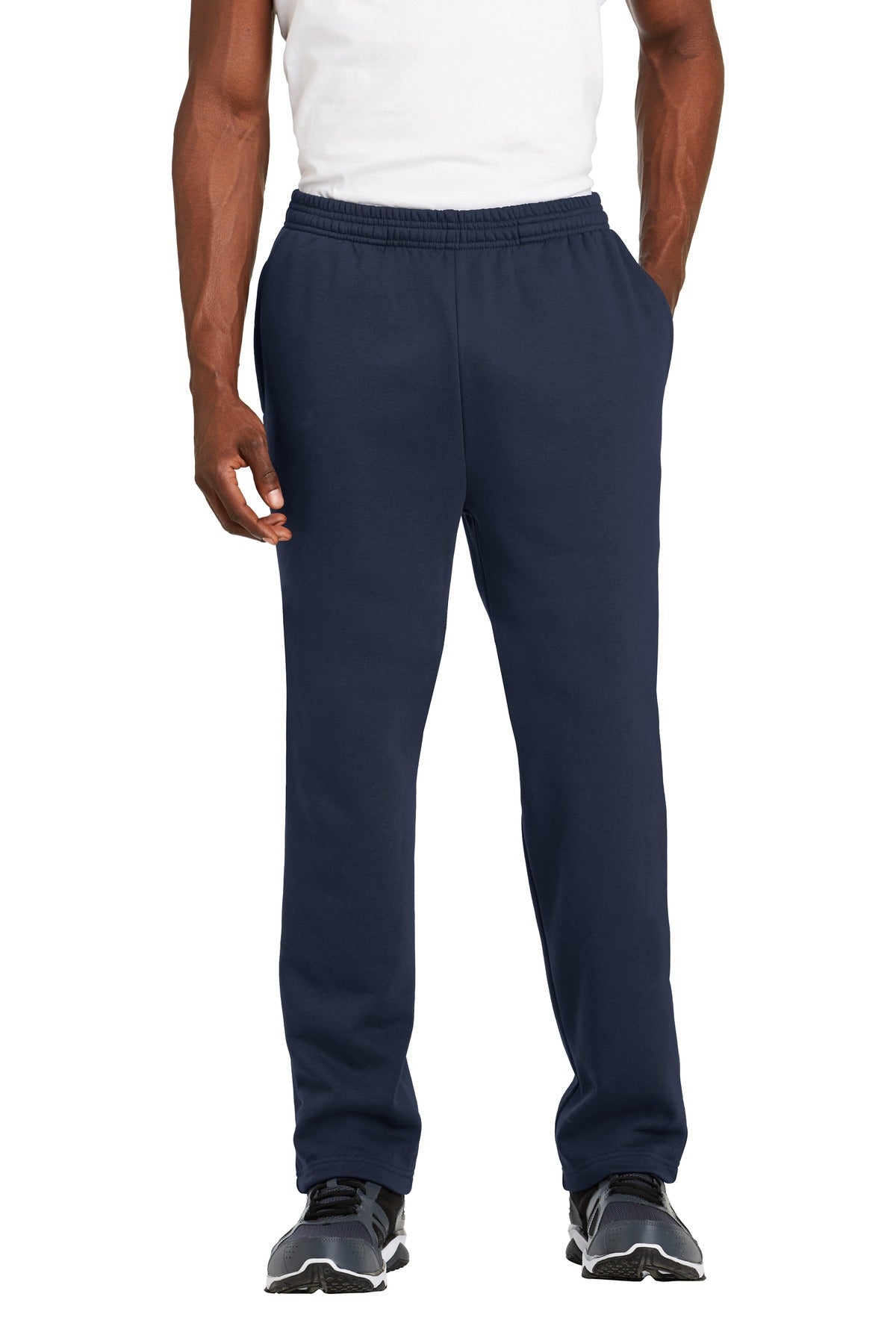 Sport-Tek Open Bottom Sweatpant ST257 True Navy