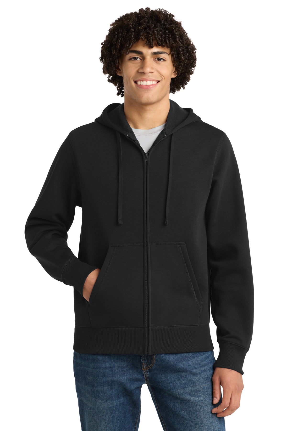 Sport-Tek Full-Zip Hooded Sweatshirt ST258 Black