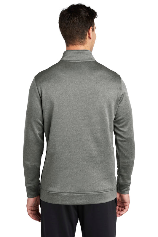 Sport-Tek PosiCharge Sport-Wick Heather Fleece 1/4-Zip Pullover. ST263 Black Heather