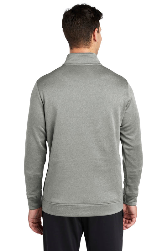 Sport-Tek PosiCharge Sport-Wick Heather Fleece 1/4-Zip Pullover. ST263 Dark Silver Heather