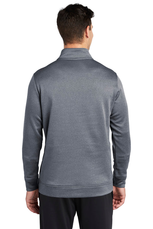 Sport-Tek PosiCharge Sport-Wick Heather Fleece 1/4-Zip Pullover. ST263 True Navy Heather