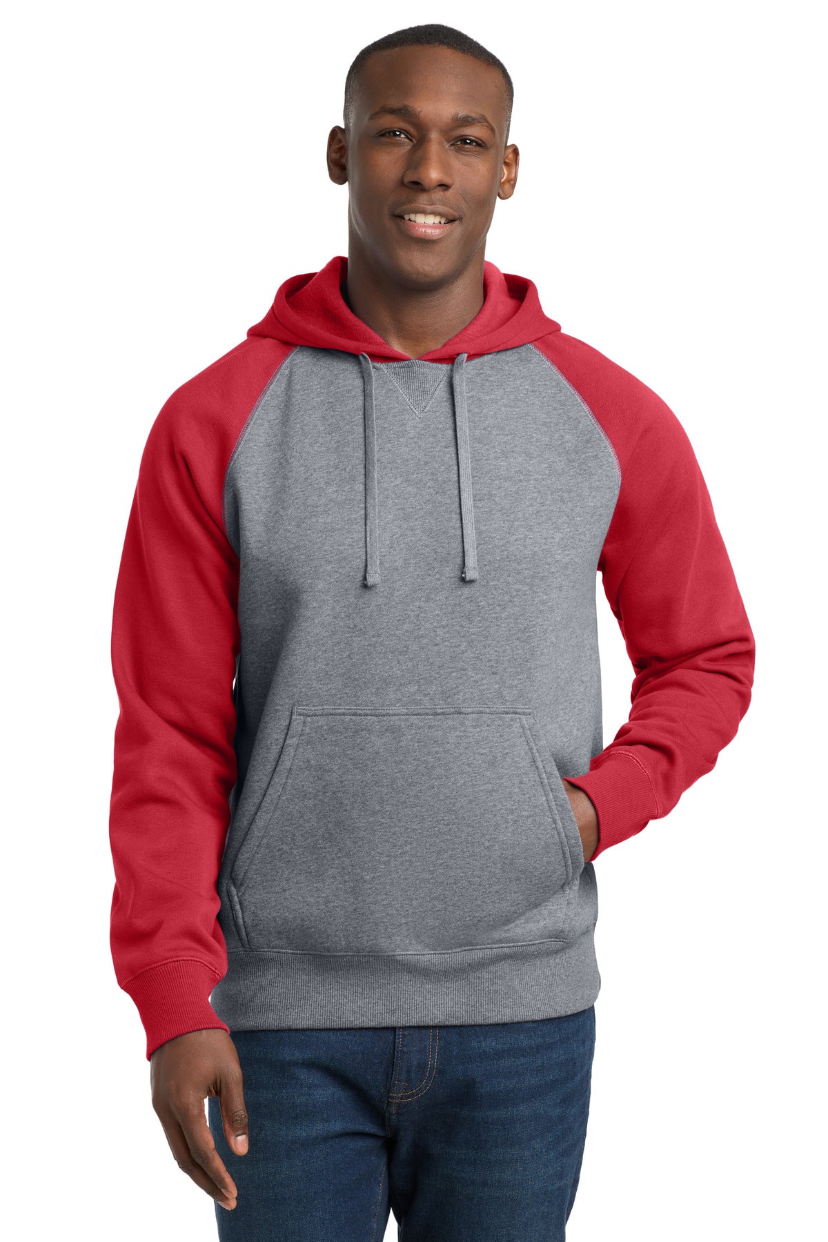 Sport-Tek Raglan Colorblock Pullover Hooded Sweatshirt ST267