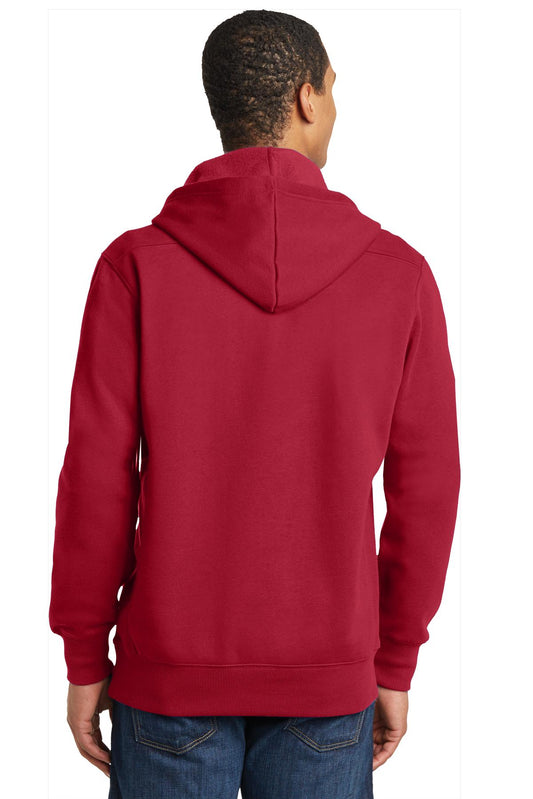 Sport-Tek Lace Up Pullover Hooded Sweatshirt. ST271 Deep Red