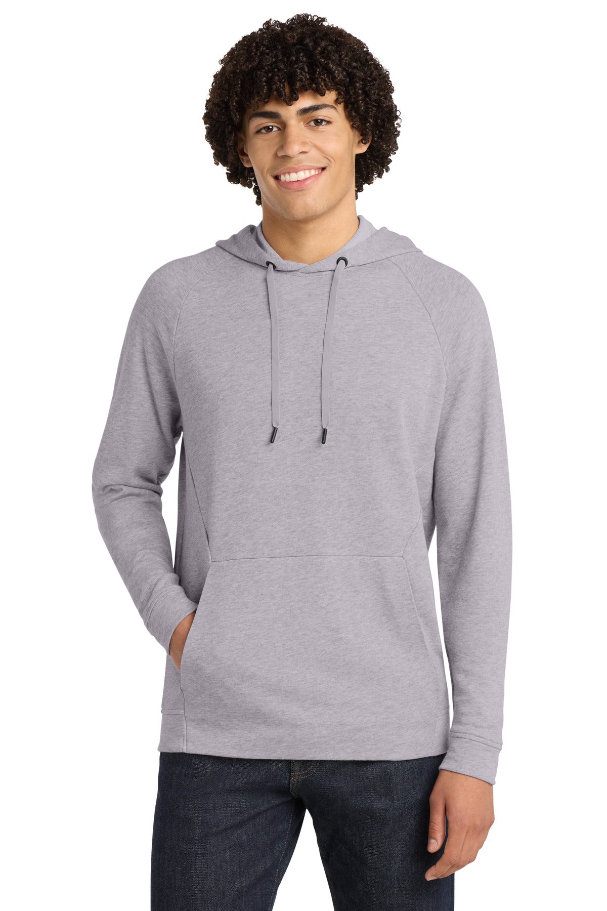 Sport-Tek Lightweight French Terry Pullover Hoodie ST272 Heather Grey