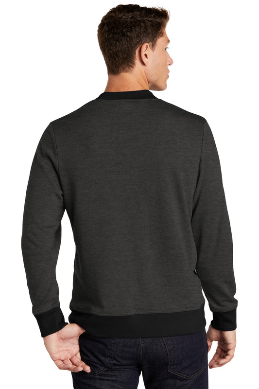 Sport-Tek Lightweight French Terry Bomber. ST274 Heather Black