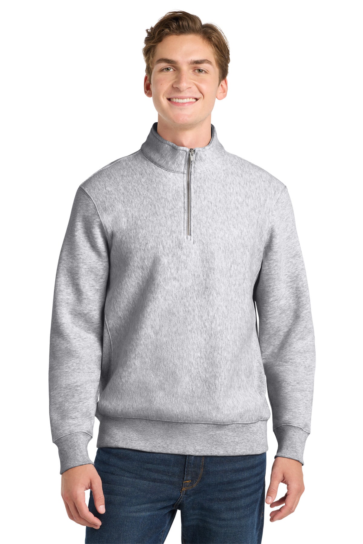 Sport-Tek Super Heavyweight 1/4-Zip Pullover Sweatshirt ST283 Athletic Heather