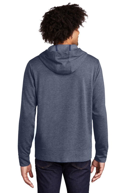 Sport-Tek PosiCharge Tri-Blend Wicking Fleece Full-Zip Hooded Jacket ST293 True Navy Heather