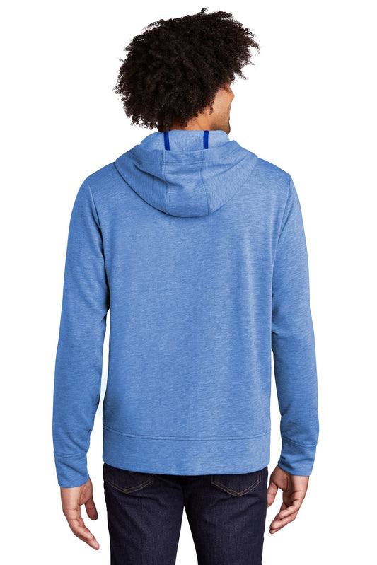 Sport-Tek PosiCharge Tri-Blend Wicking Fleece Full-Zip Hooded Jacket ST293 True Royal Heather