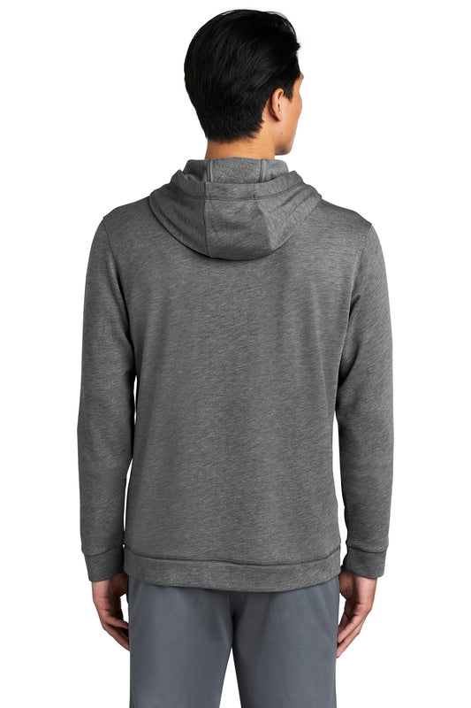 Sport-Tek PosiCharge Tri-Blend Wicking Fleece Hooded Pullover. ST296 Dark Grey Heather