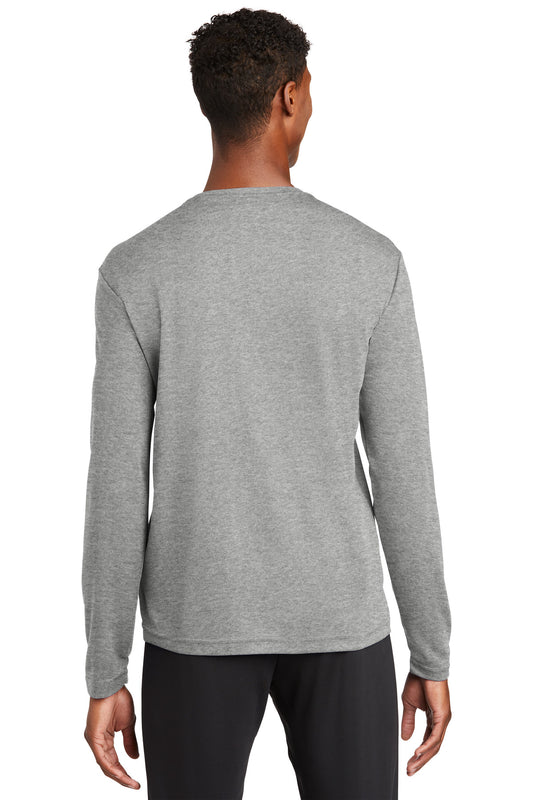 Sport-Tek PosiCharge RacerMesh Long Sleeve Tee. ST340LS Grey Heather