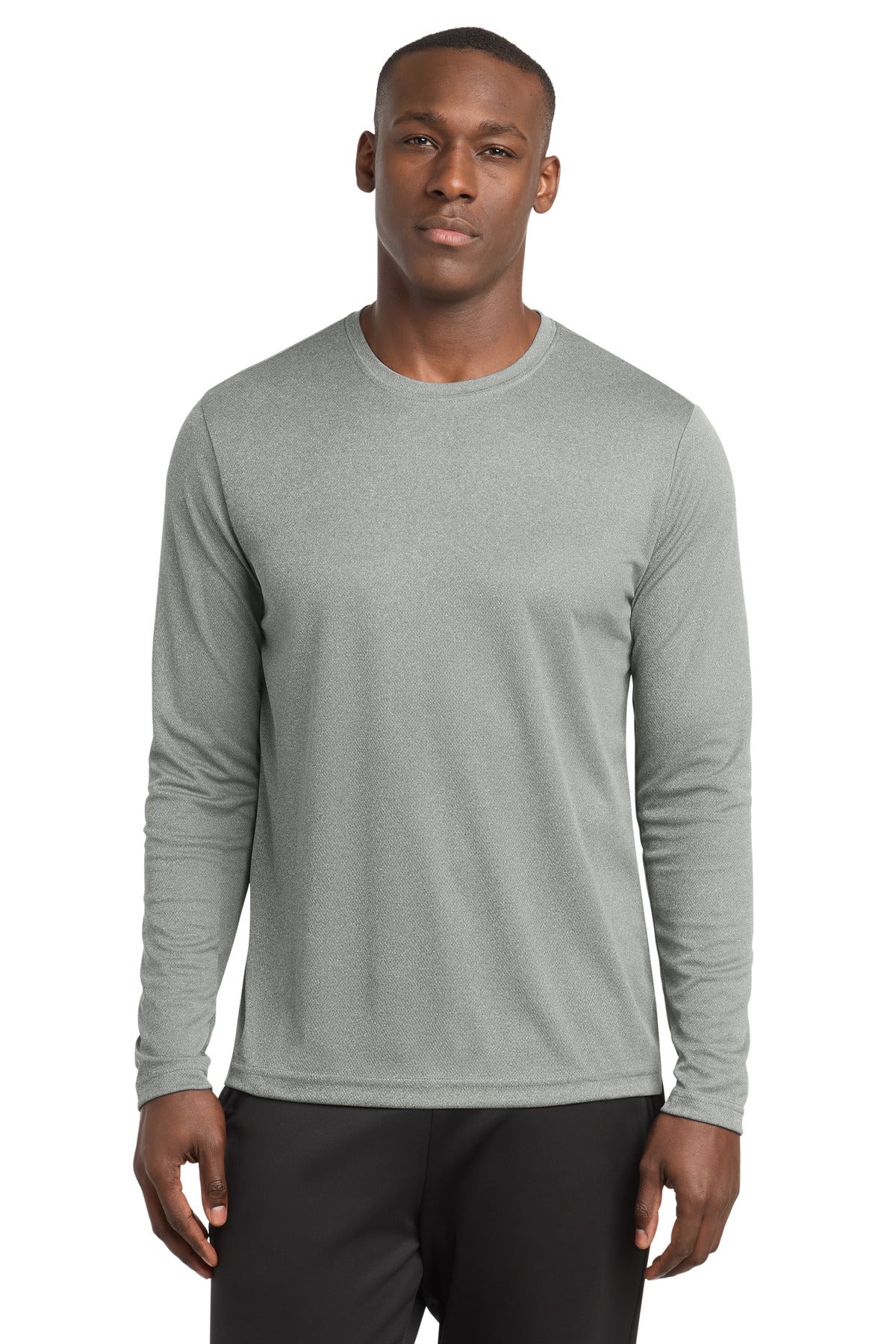 Sport-Tek PosiCharge RacerMesh Long Sleeve Tee ST340LS Grey Heather