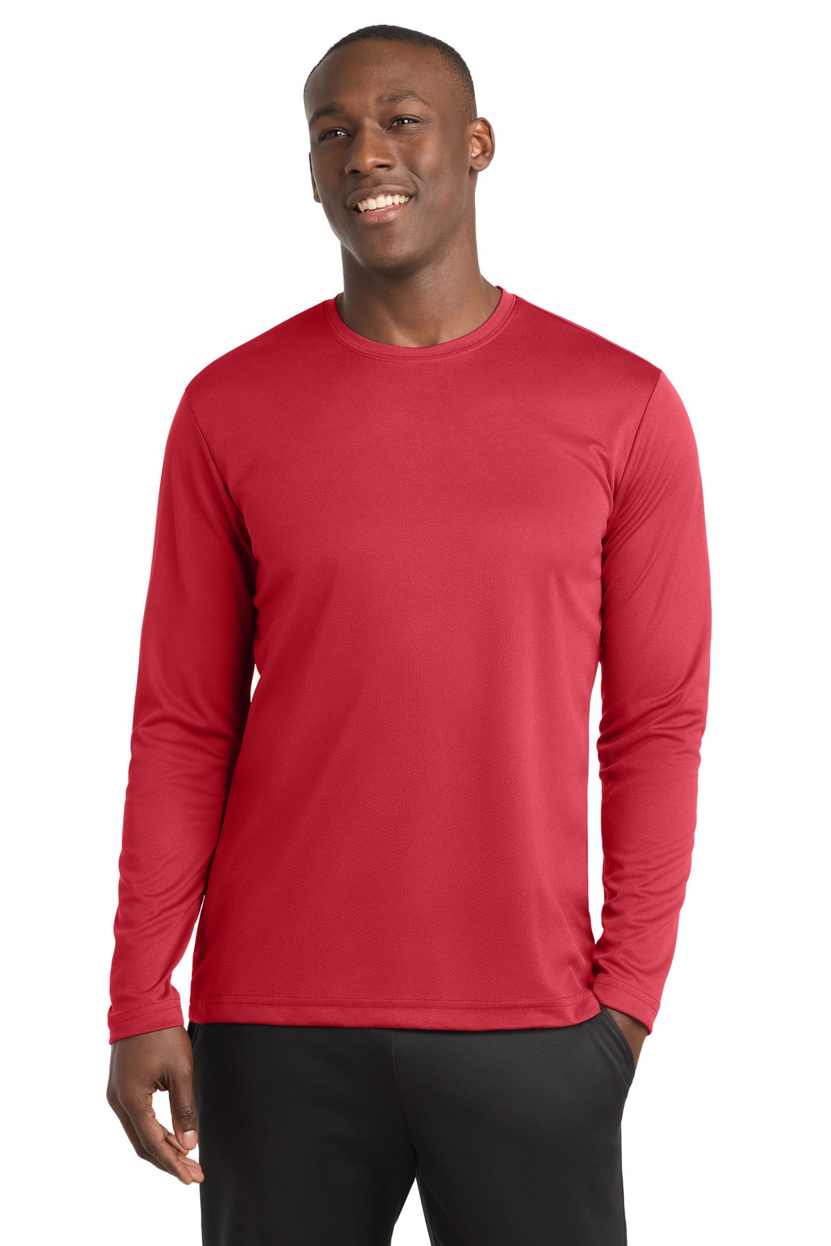 Sport-Tek PosiCharge RacerMesh Long Sleeve Tee ST340LS True Red