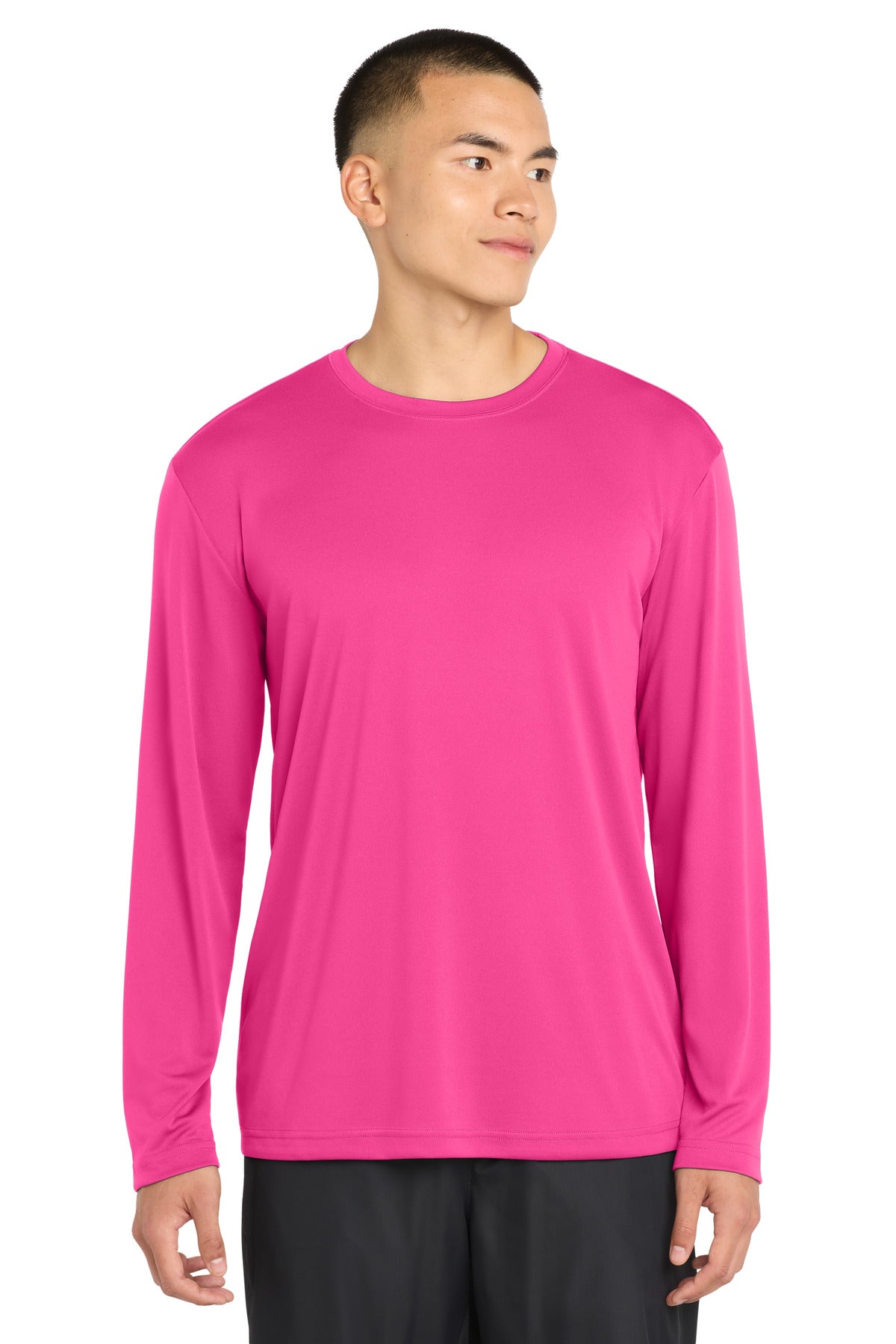 Sport-Tek Long Sleeve PosiCharge Competitor Tee ST350LS Neon Pink