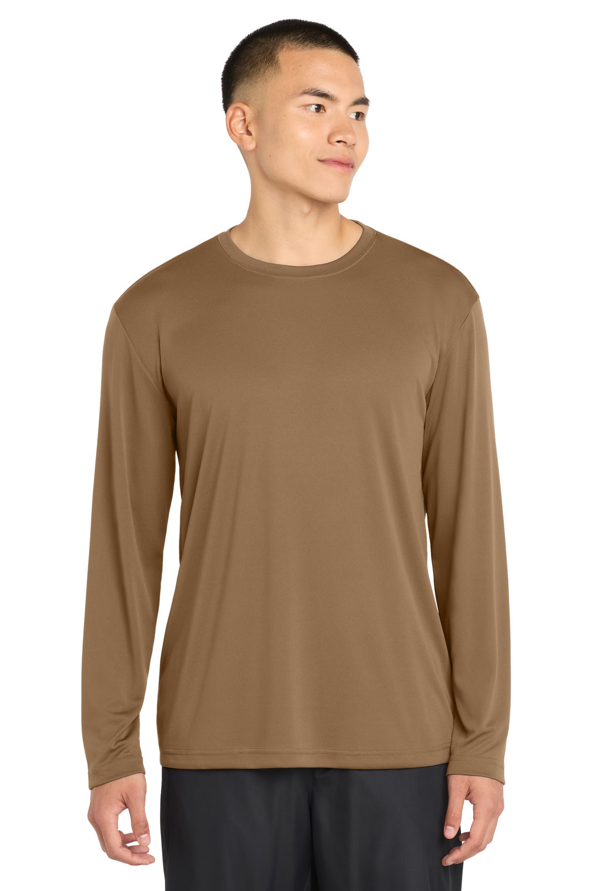 Sport-Tek Long Sleeve PosiCharge Competitor Tee ST350LS Woodland Brown