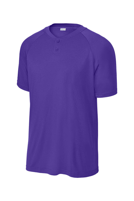 Sport-Tek PosiCharge Competitor 2-Button Henley ST359 Purple