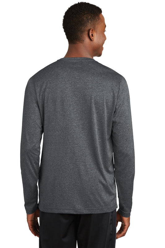 Sport-Tek Long Sleeve Heather Contender Tee. ST360LS Graphite Heather