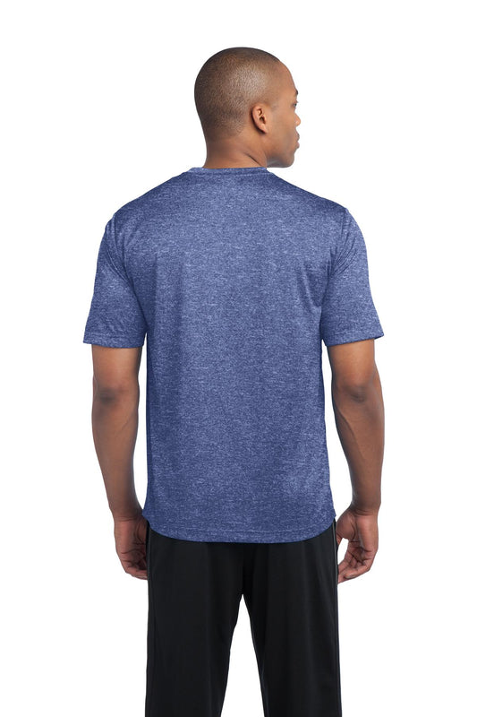 Sport-Tek Heather Contender Tee. ST360 True Royal Heather