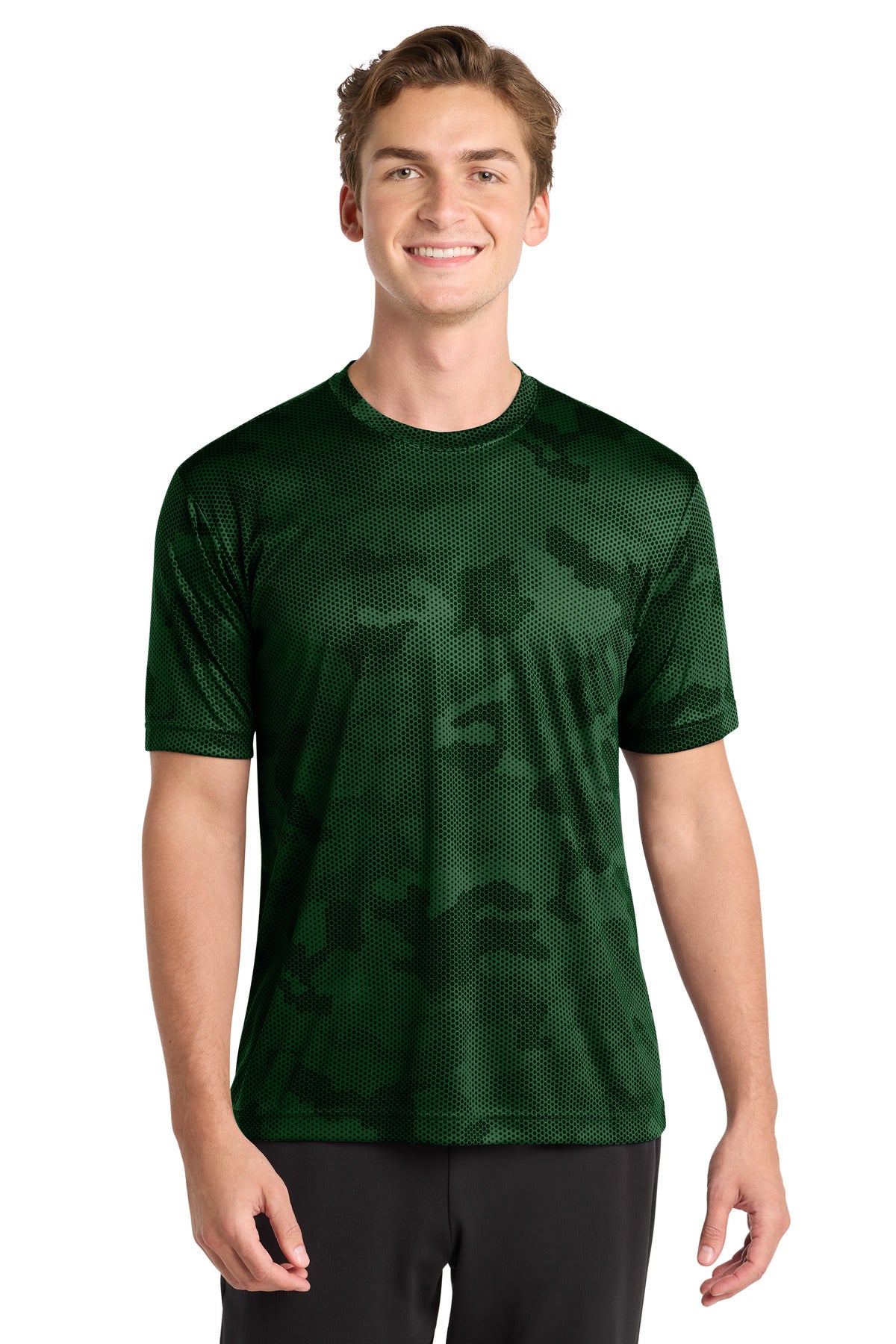 Sport-Tek CamoHex Tee ST370 Forest Green
