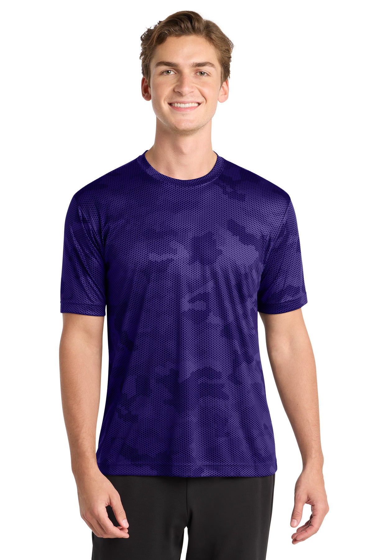 Sport-Tek CamoHex Tee ST370 Purple