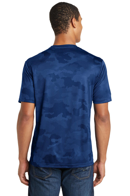 Sport-Tek CamoHex Tee. ST370 True Royal