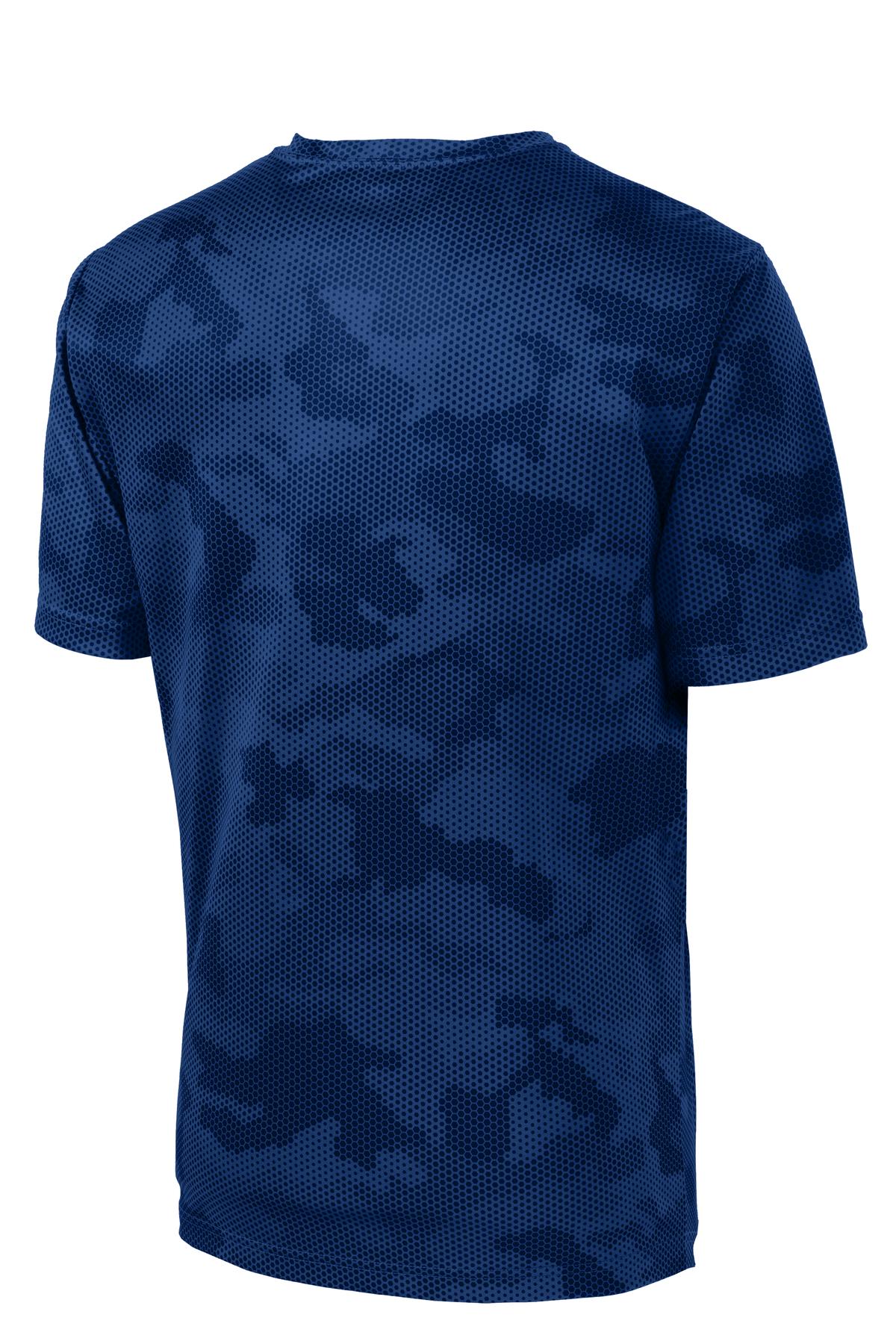 Sport-Tek CamoHex Tee. ST370 True Royal