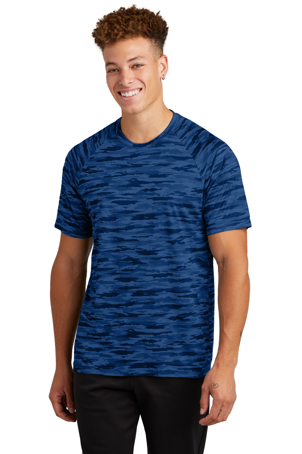Sport-Tek Drift Camo Tee ST375 Royal