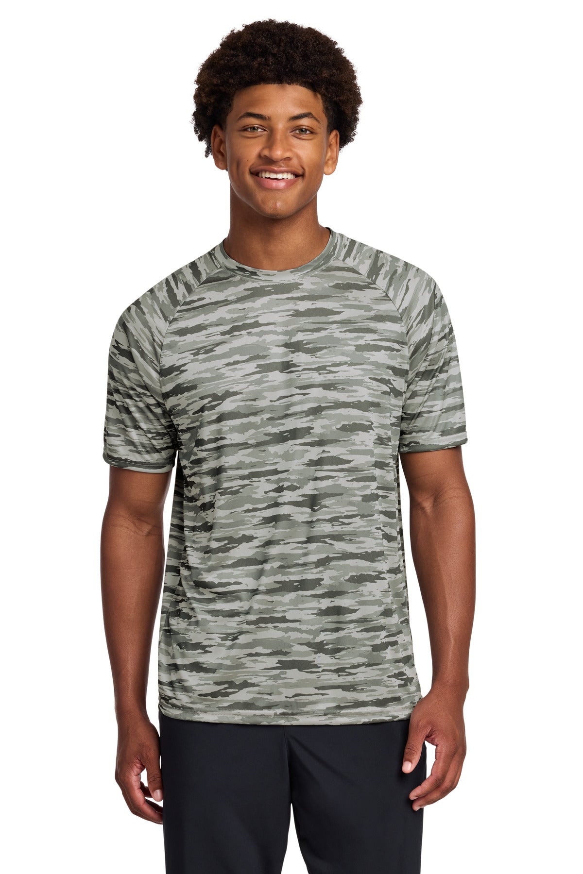 Sport-Tek Drift Camo Tee ST375 Silver