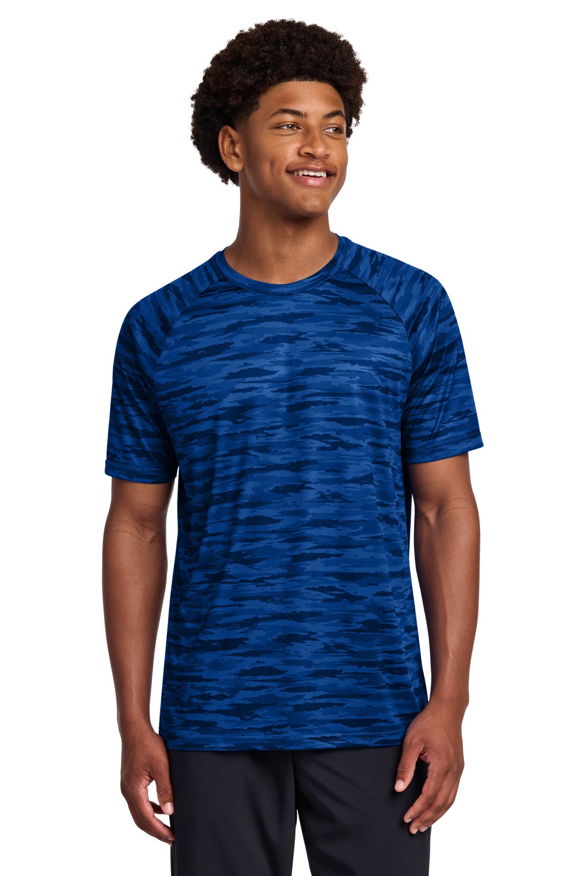 Sport-Tek Drift Camo Tee ST375 True Royal