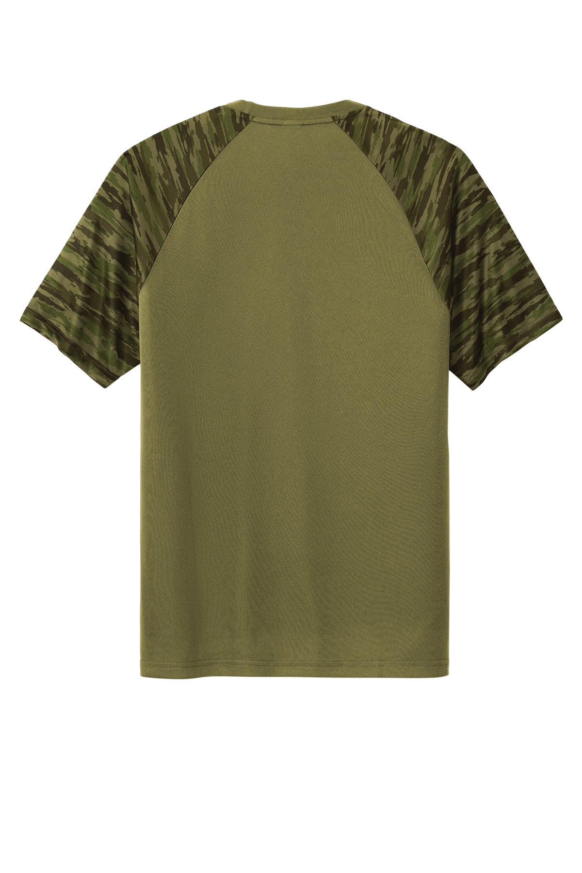 Sport-Tek Drift Camo Colorblock Tee ST376 Olive Drab Green