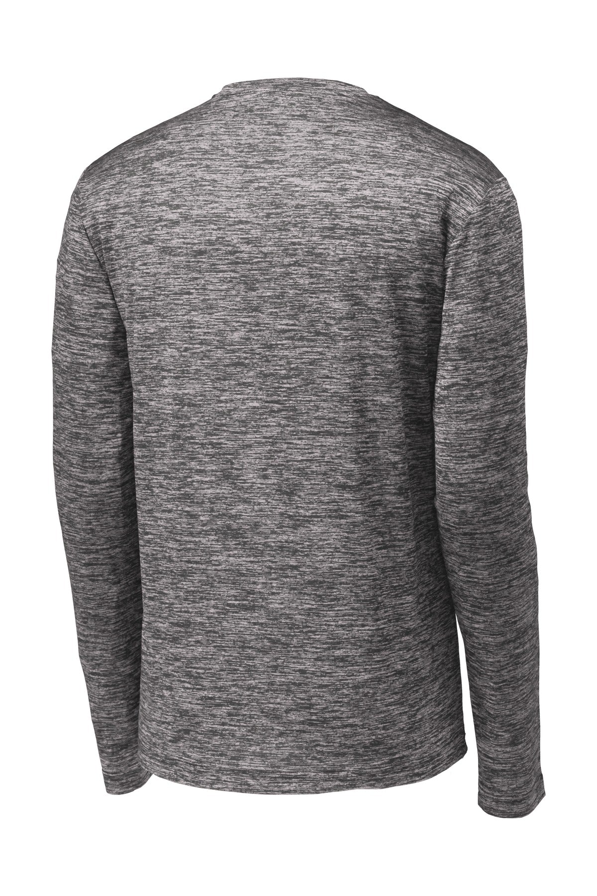 Sport-Tek PosiCharge Long Sleeve Electric Heather Tee. ST390LS Black Electric