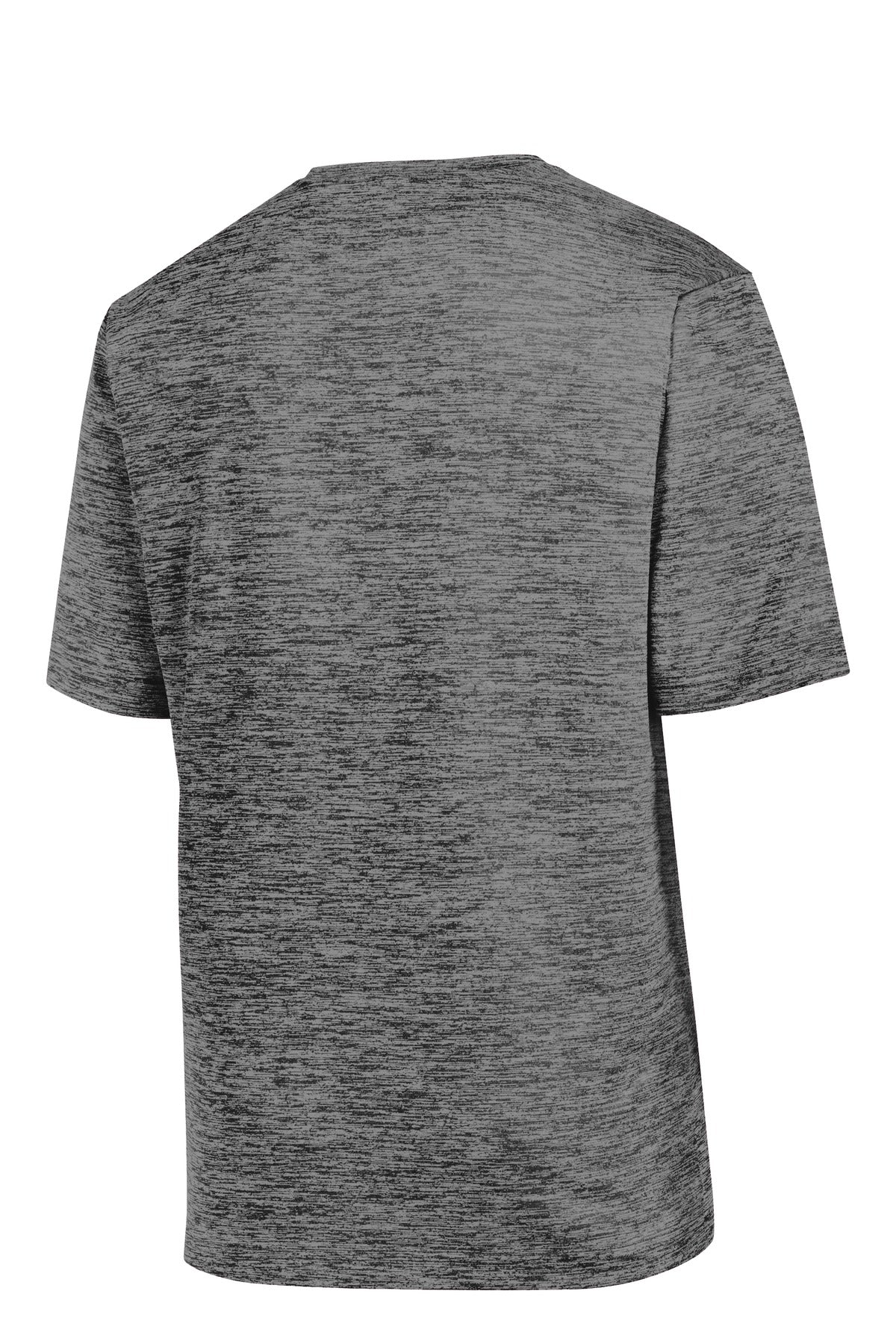 Sport-Tek PosiCharge Electric Heather Tee. ST390 Grey-Black Electric