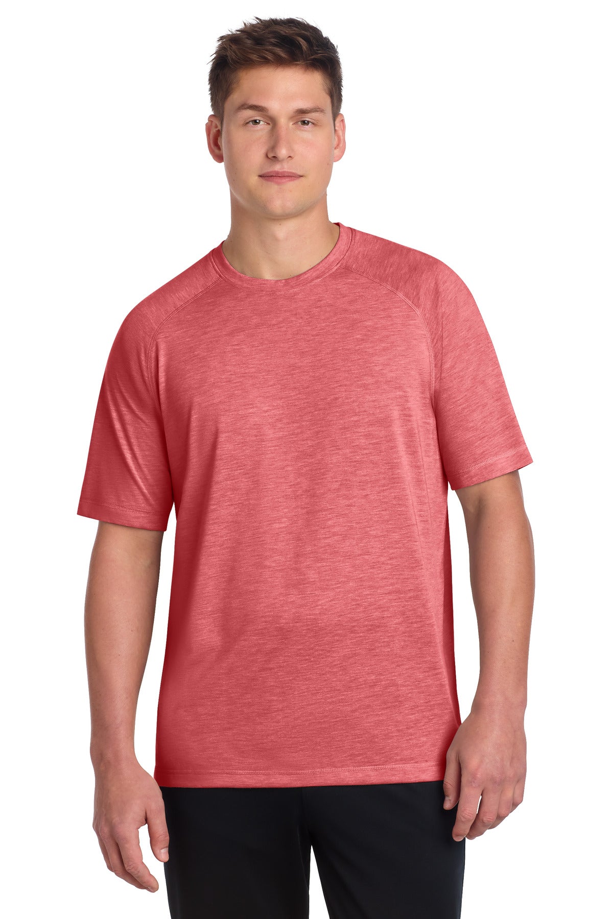 Sport-Tek PosiCharge Tri-Blend Wicking Raglan Tee ST400 True Red Heather