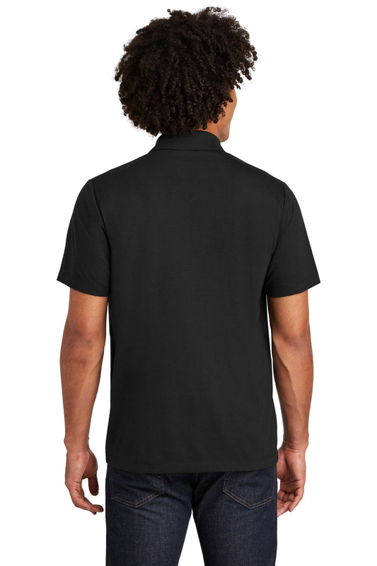 Sport-Tek PosiCharge Tri-Blend Wicking Polo. ST405 Black Triad Solid